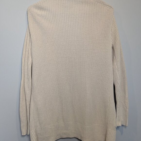 MAX AND MIA OPEN CREAM CARDIGAN W/POCKETS 100% COTTON - SIZE S - Picture 3 of 4